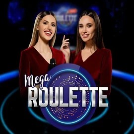 Mega Roulette slot logo by Pragmatic Play at Flagman Casino